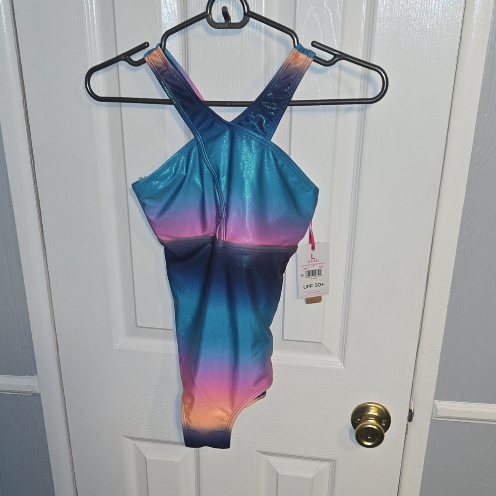 Justice Multicolor Halter Neck Swimsuit
